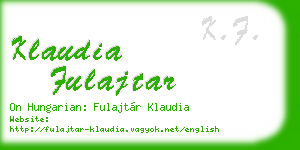 klaudia fulajtar business card